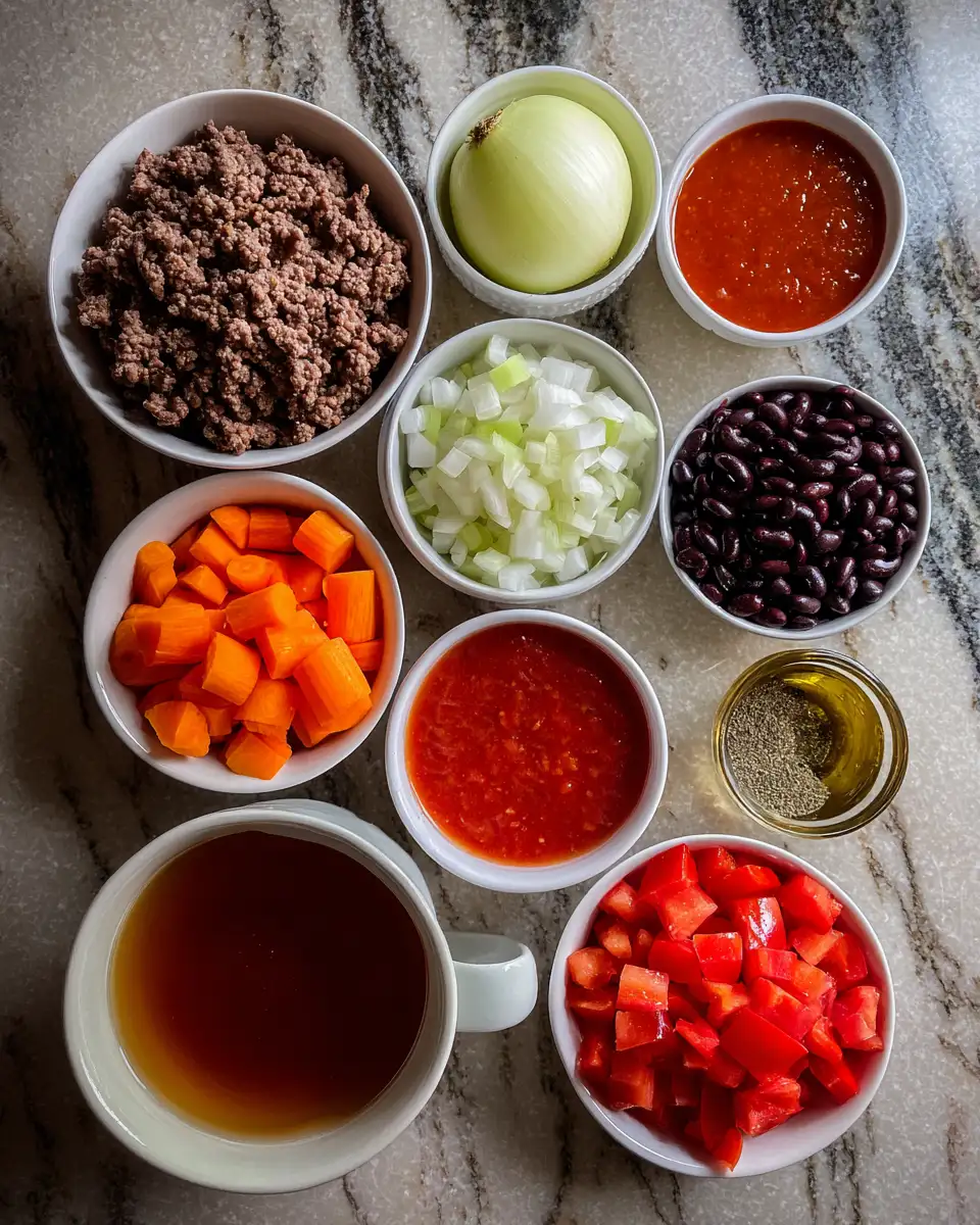 Ingredients for Savor the Flavor: Easy Ground Beef Crockpot Recipes for Cozy Nights
