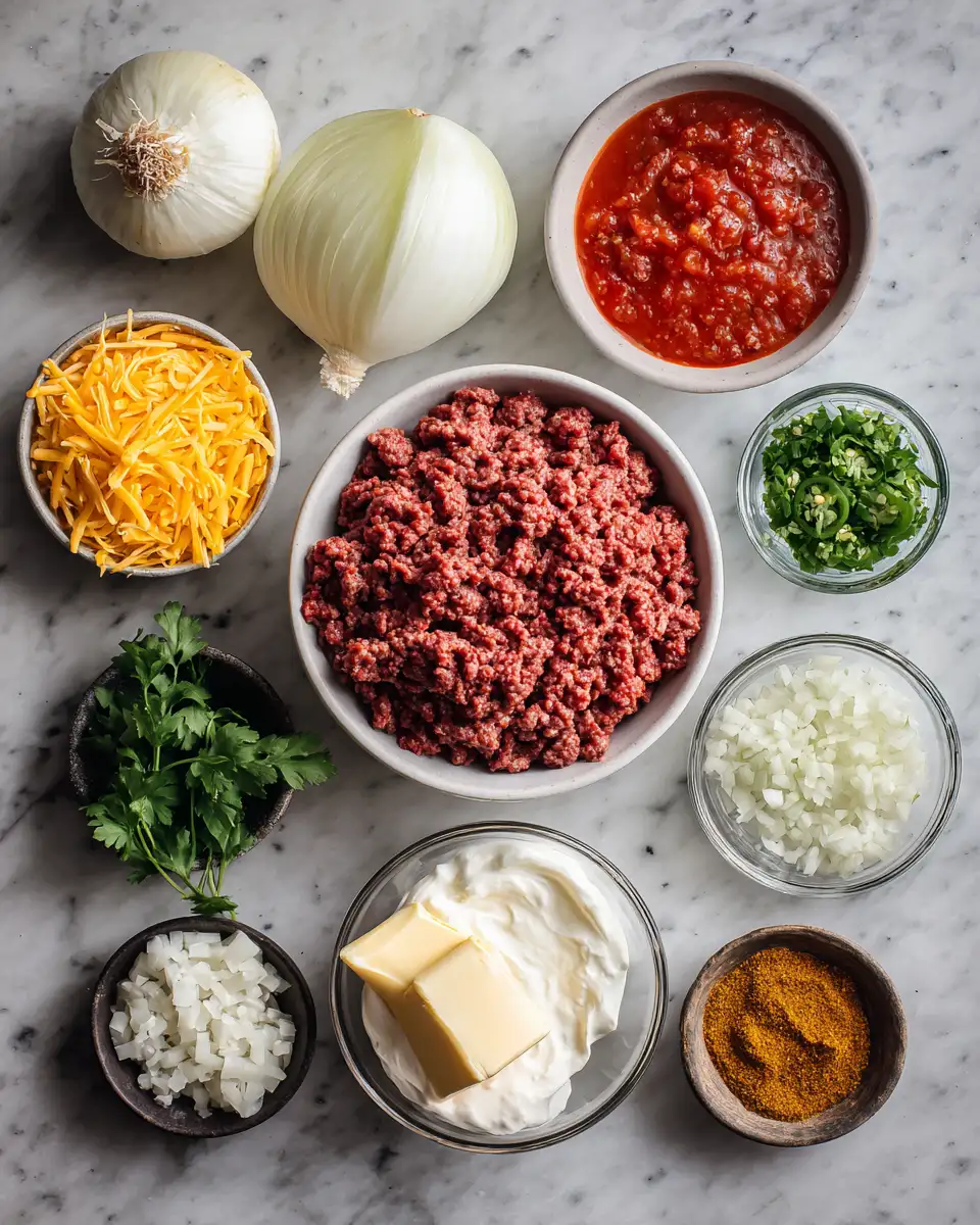 Ingredients for Sizzling Sensations: Irresistible Ground Beef Dip Recipes to Spice Up Your Snack Game