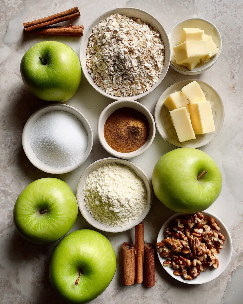 Ingredients for The Ultimate Apple Crisp Recipe to Satisfy Your Autumn Cravings