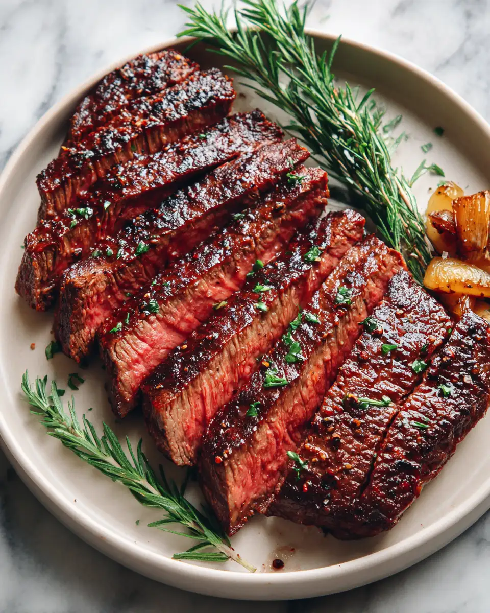Final dish - Savor the Sizzle: Mastering Australian Wagyu Flank Steak