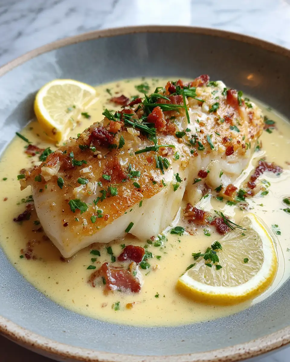 Final dish - Savor the Flavor: Baked Cod in Coconut Lemon Cream Sauce