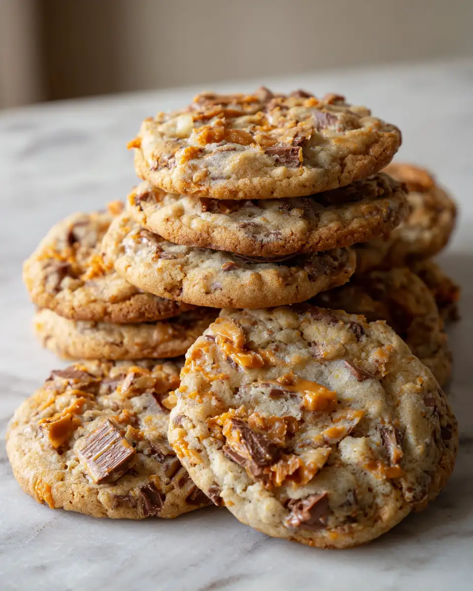 Irresistible Indulgence: Butterfinger Caramel Crunch Cookies Delight - Featured Image
