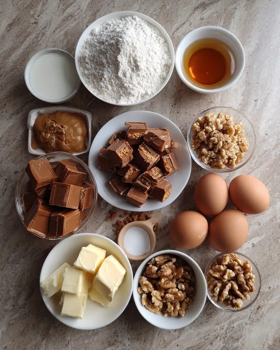 Ingredients for Irresistible Indulgence: Butterfinger Caramel Crunch Cookies Delight