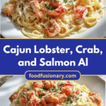 Decadent Cajun Lobster, Crab, and Salmon Alfredo: A Seafood Lover's Dream