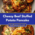 Ultimate Comfort: Cheesy Beef Stuffed Potato Pancakes
