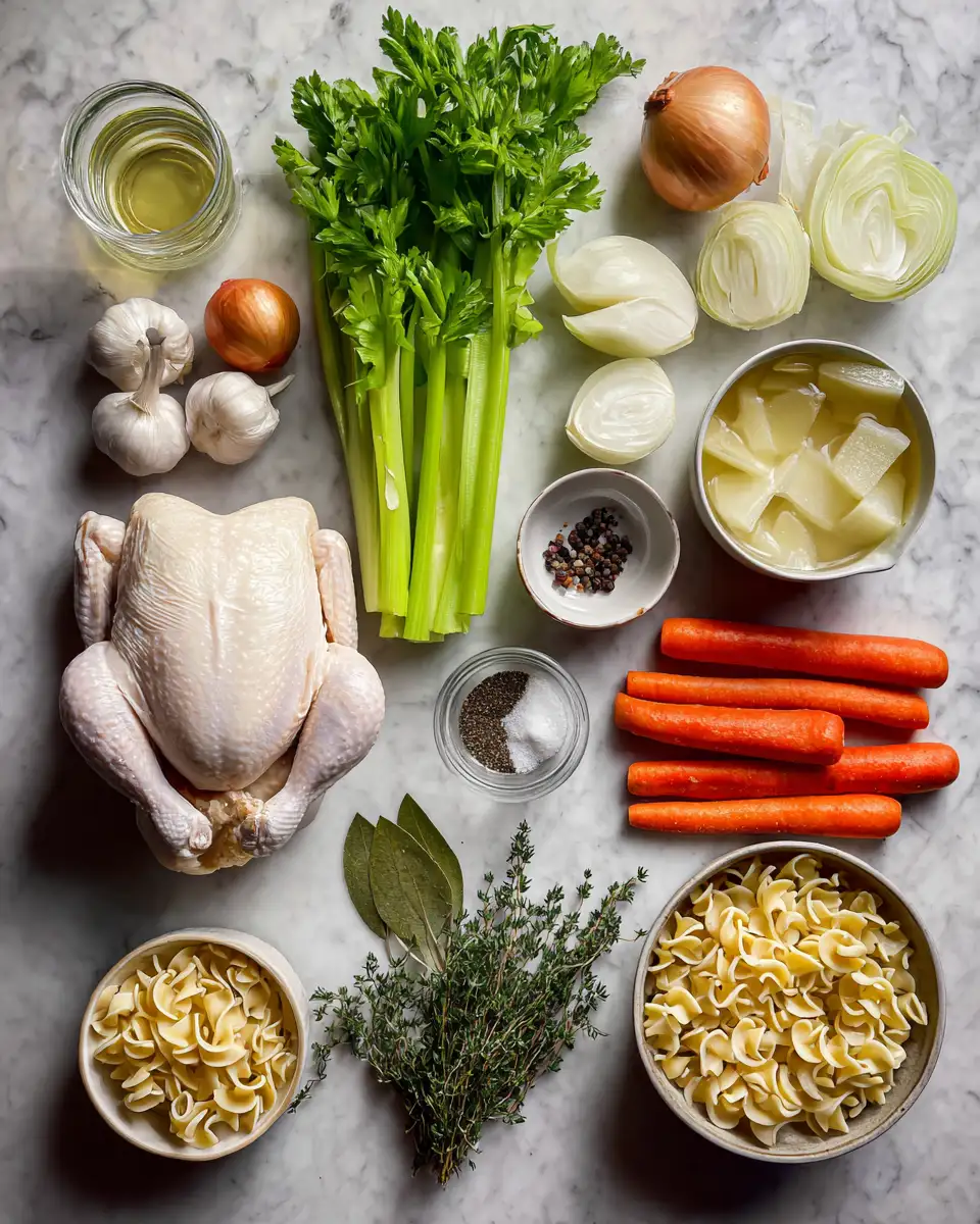 Ingredients for The Ultimate Comfort: Irresistible Chicken Noodle Soup Recipes to Warm Your Soul