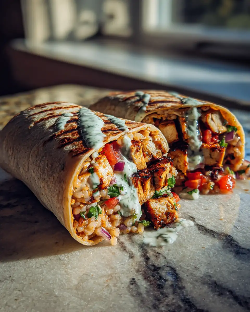 Final dish - Spice Up Your Dinner with a Chipotle Ranch Grilled Chicken Burrito Recipe