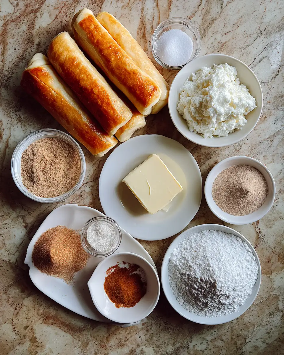 Ingredients for Sweet Sensation: Cinnamon Sugar Pizza with Crescent Rolls
