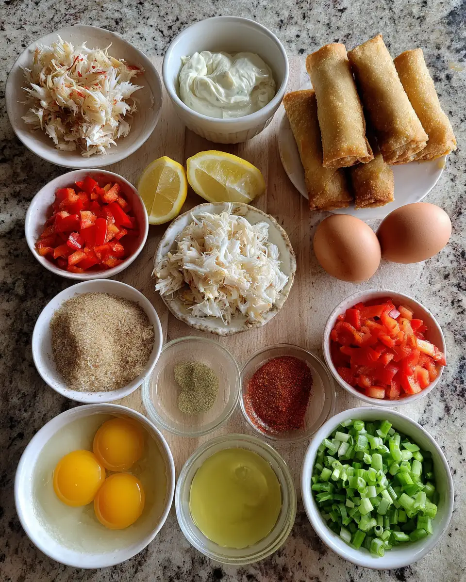 Ingredients for Crab Cake Egg Rolls: A Fusion Feast You Can't Resist
