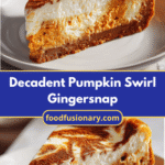 Indulge in the Ultimate Decadent Pumpkin Swirl Gingersnap Cheesecake Delight