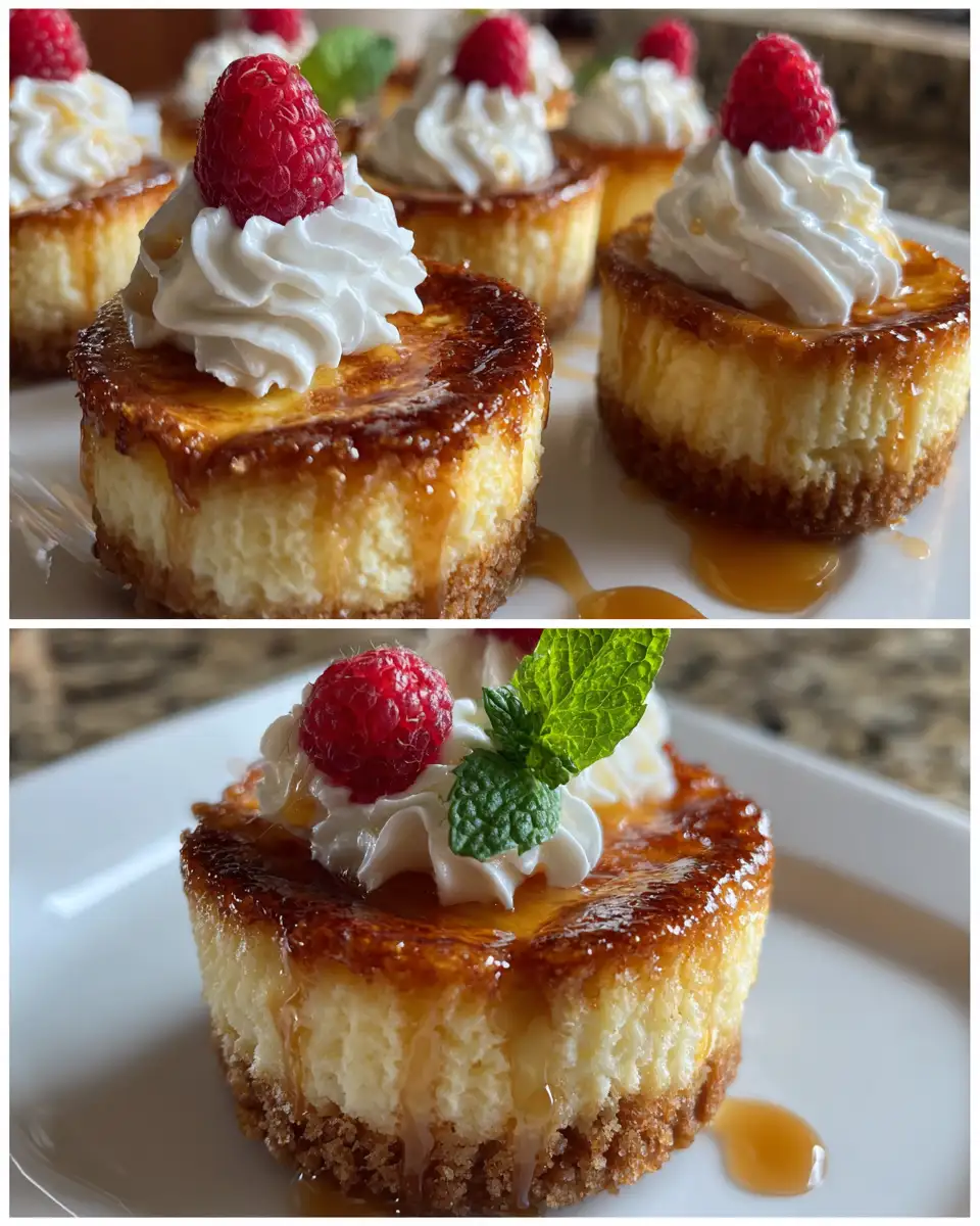 Irresistibly Creamy Vanilla Bean Crème Brûlée Cheesecake Cupcakes Recipe - Featured Image