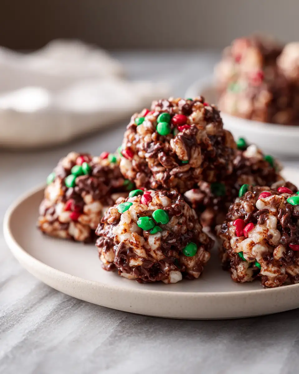 Irresistible Festive Christmas Chocolate Rice Krispie Balls for a Sweet Holiday Treat - Featured Image