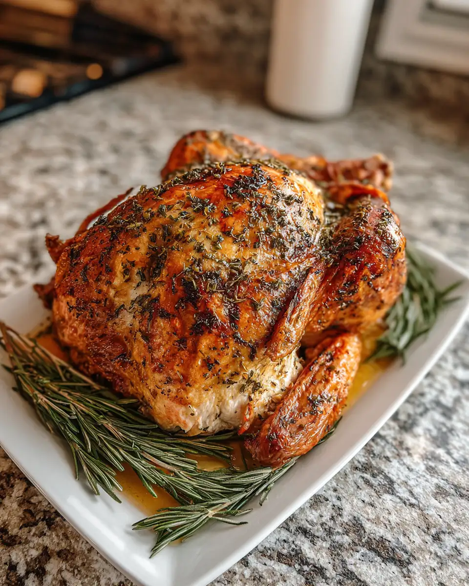 Final dish - Mouthwatering Garlic Herb Butter Roast Turkey Recipe to Impress Your Guests