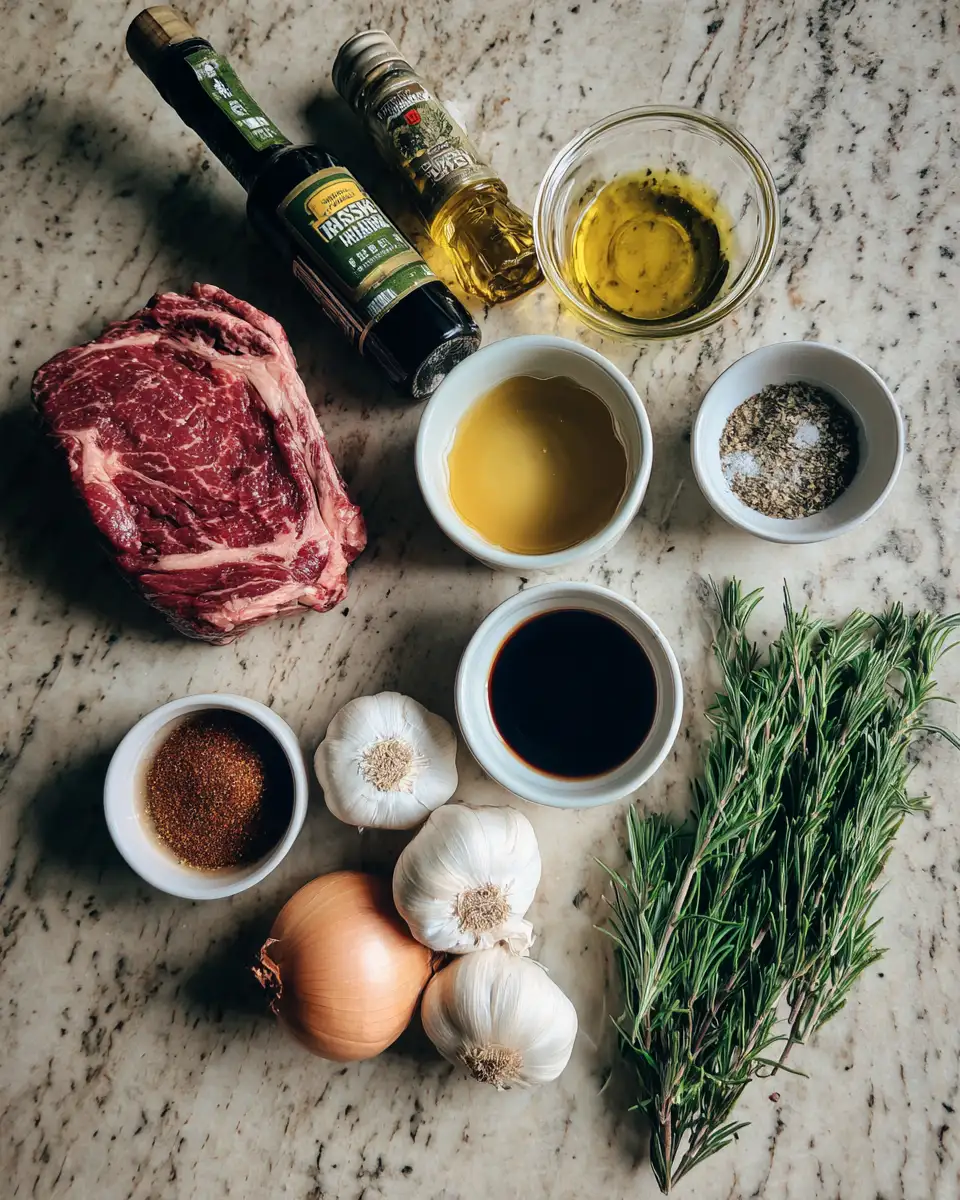 Ingredients for The Ultimate Grilled Steak Marinade That Will Transform Your BBQ Game