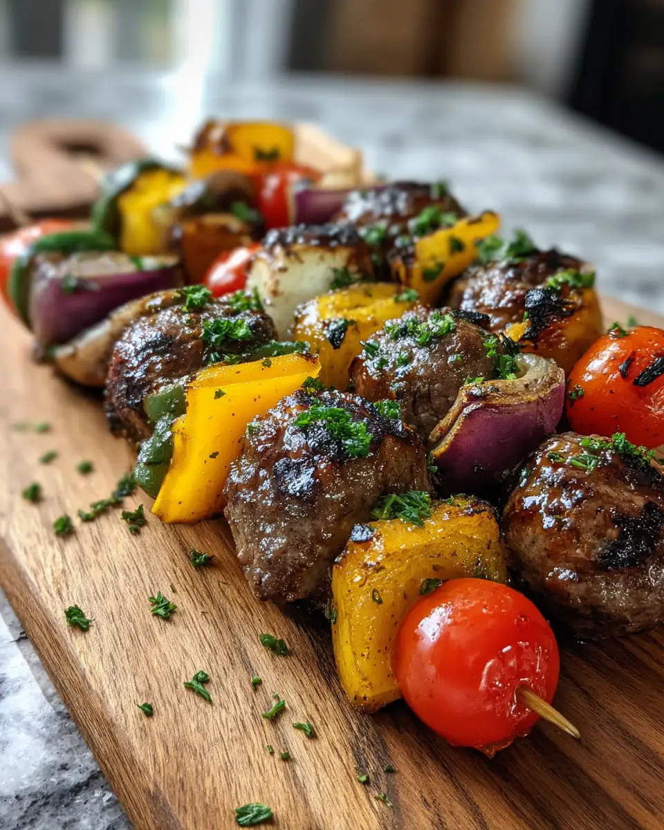 Final dish - Sizzling Ground Beef Kabobs: Your Ultimate Grill Game-Changer