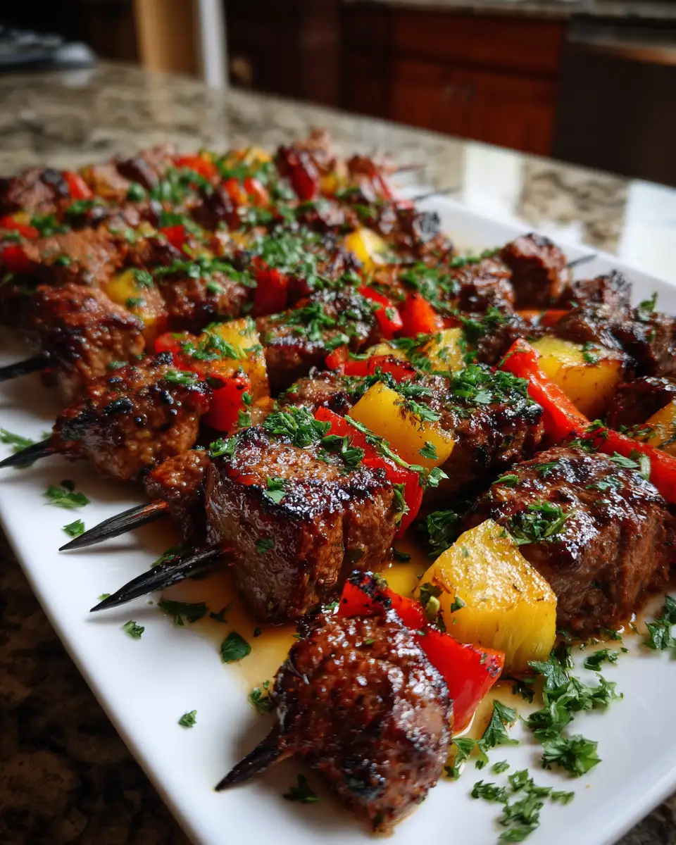 Final dish - Grill to Thrill: Juicy Ground Beef Kabobs That Sizzle
