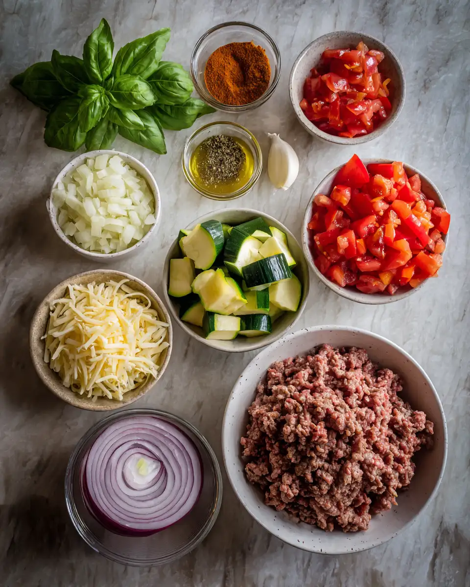 Ingredients for Savory Ground Beef Keto Recipes for a Delicious Dinner Transformation