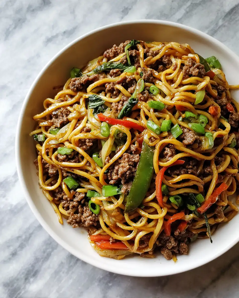 Sizzling Ground Beef Lo Mein: A Flavorful Twist on a Classic Dish - Featured Image