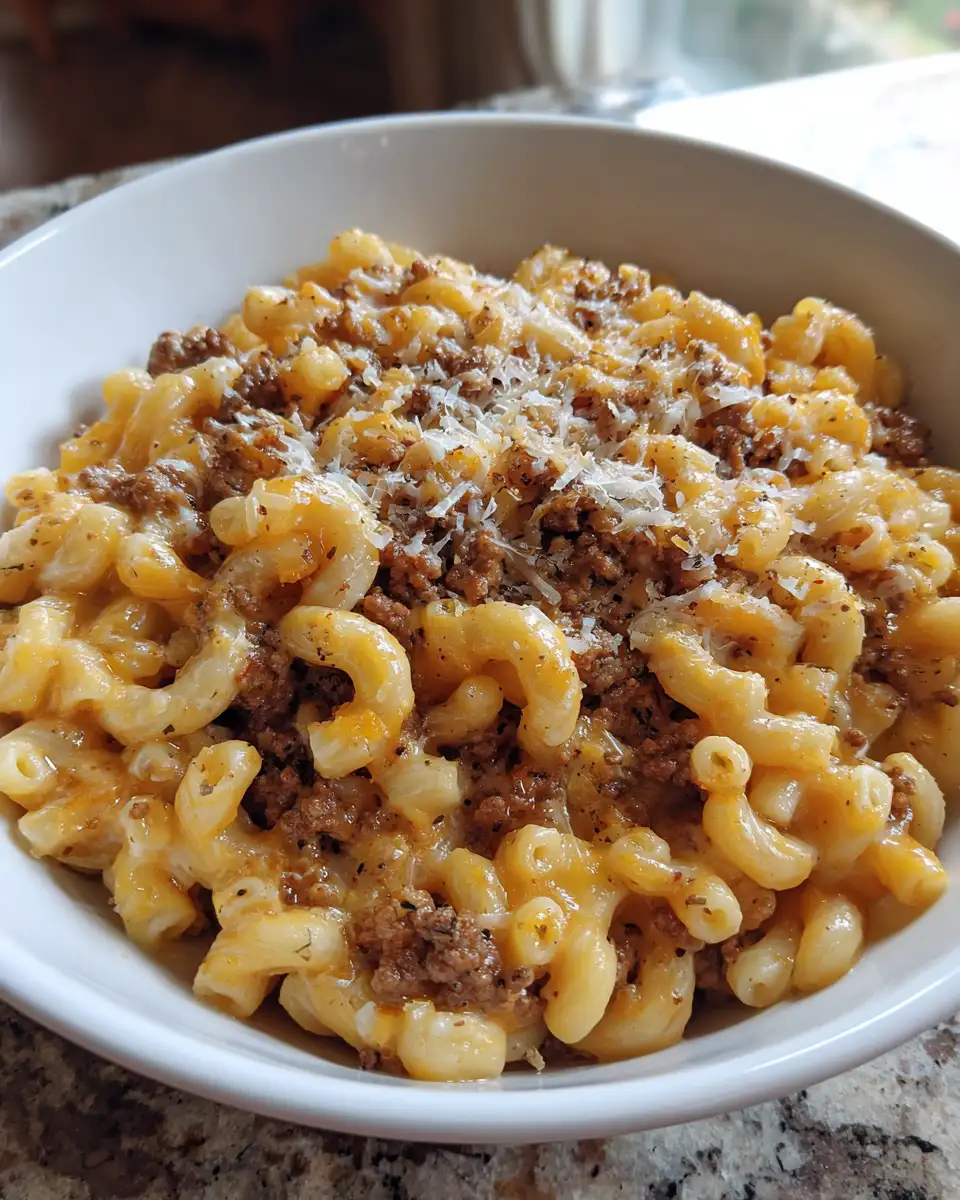 Final dish - Ultimate Comfort: Ground Beef Mac n Cheese Delight