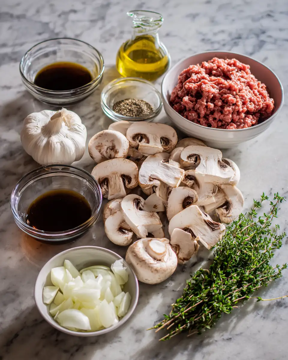 Ingredients for Savor the Flavor: Irresistible Ground Beef and Mushroom Delight