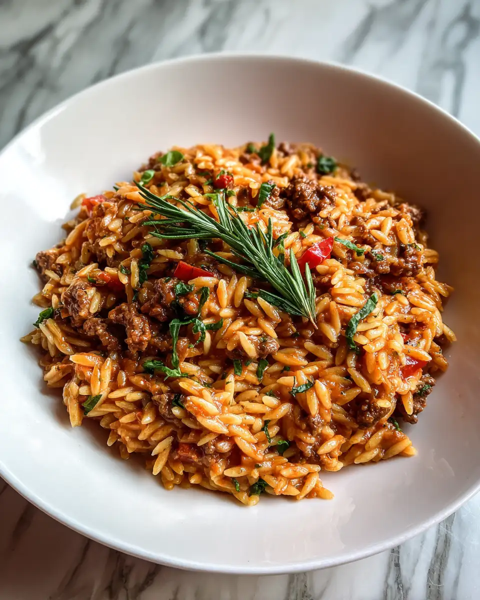 Final dish - Savor the Flavor: Easy and Delicious Ground Beef Orzo Recipes