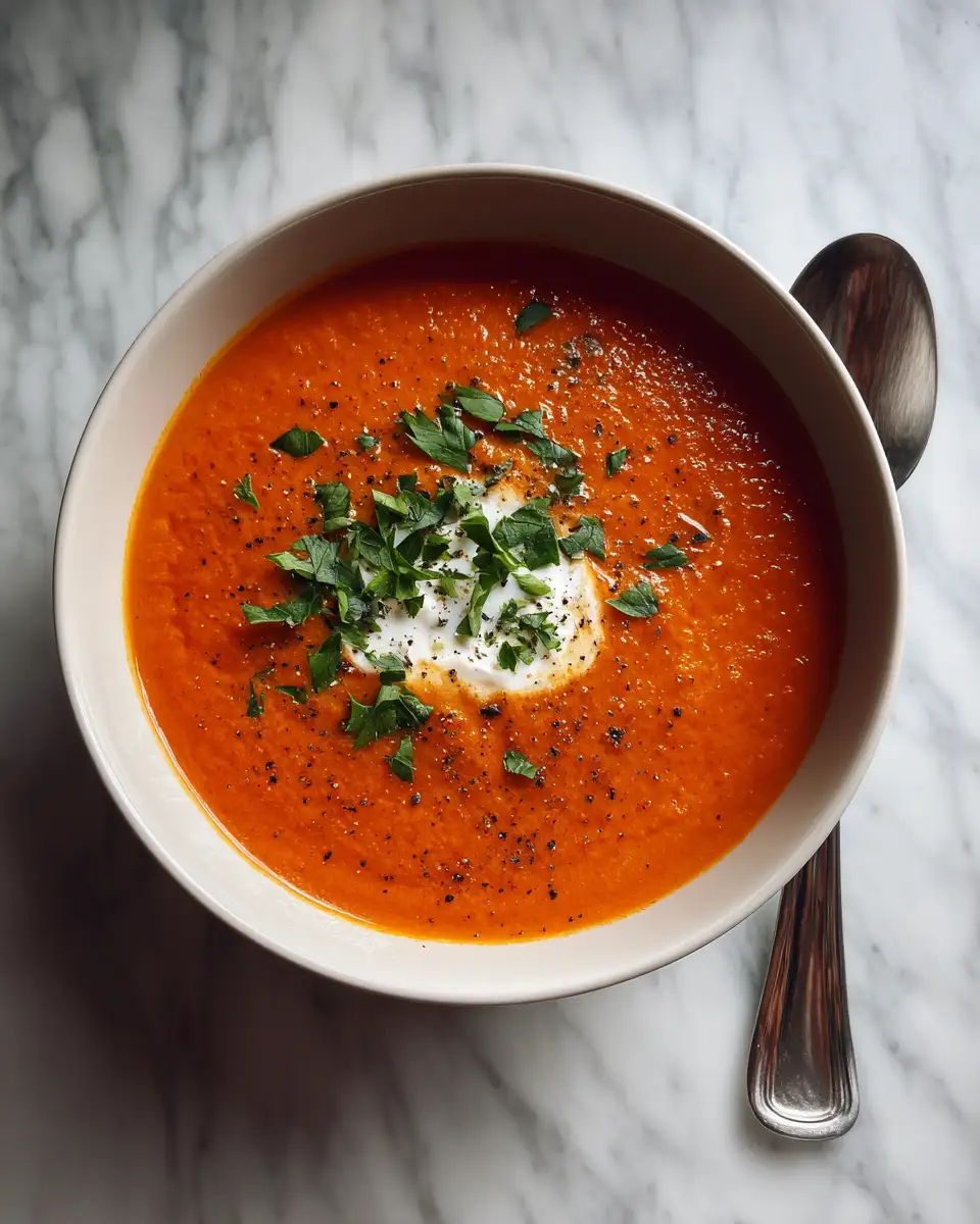 Final dish - The Ultimate Comfort in a Bowl Homemade Tomato Soup Recipe