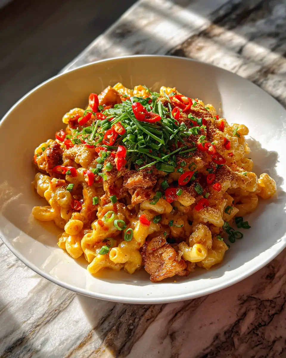 Final dish - Sweet Meets Spice: Irresistible Honey Pepper Chicken Mac