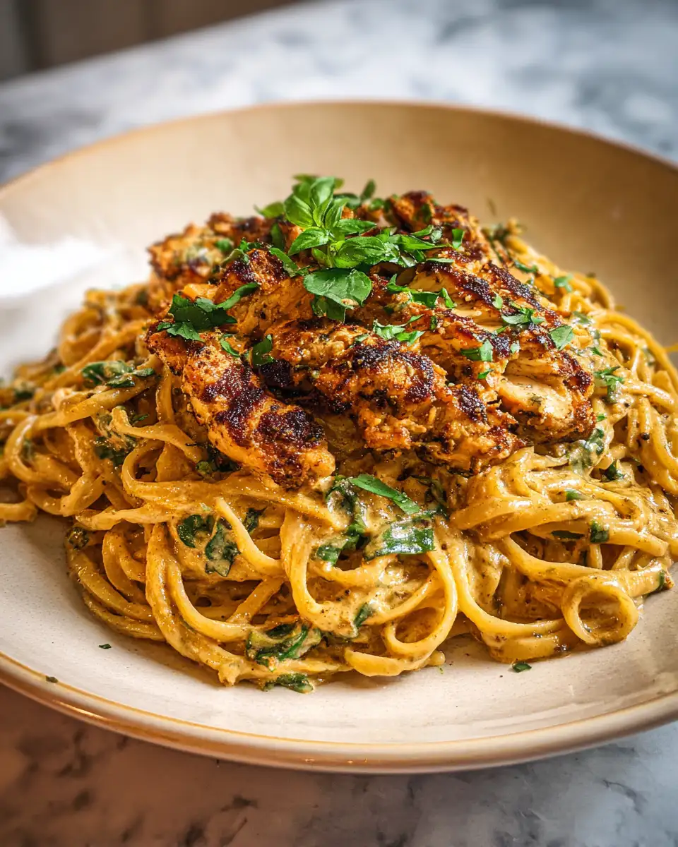 Final dish - Spice Meets Cream: Irresistible Jerk Chicken Alfredo Pasta Recipe