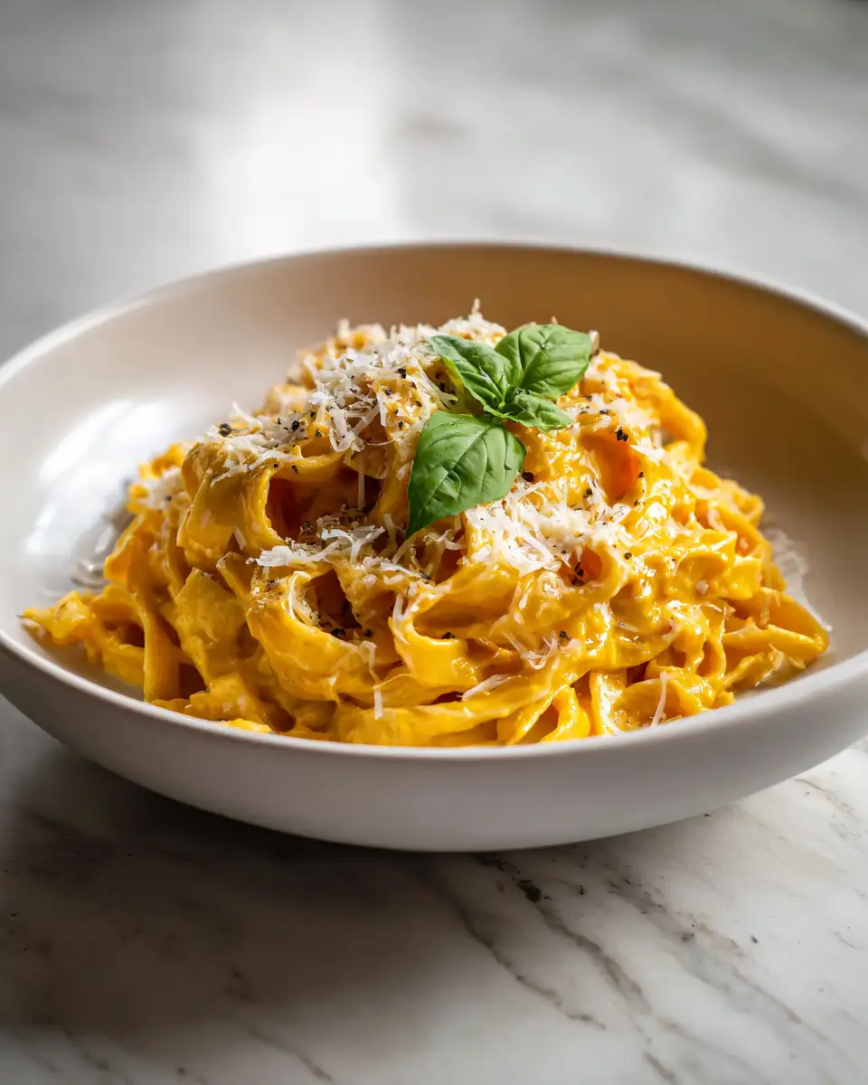 Final dish - Creamy Kabocha Squash Pasta Delight