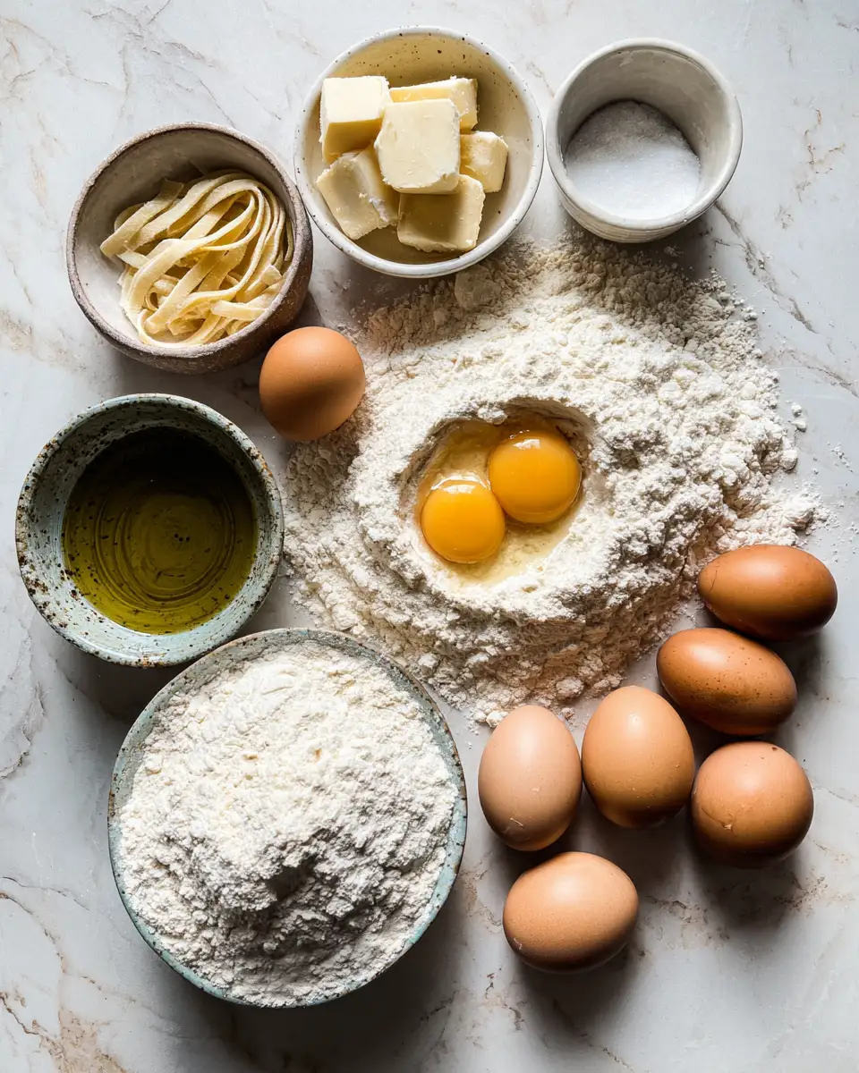 Ingredients for Master Homemade Pasta with Our Ultimate KitchenAid Pasta Recipe Video