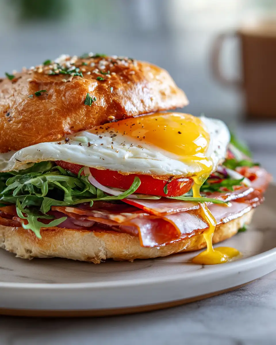 Final dish - Sunrise Delights: The Ultimate Mediterranean Breakfast Sandwich Experience