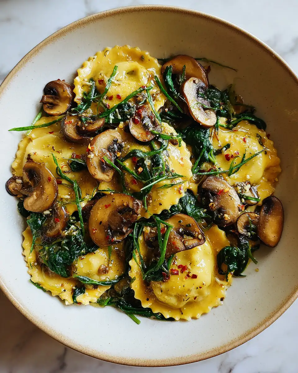 Savor the Delight: Mushroom Ravioli with Spinach - Featured Image