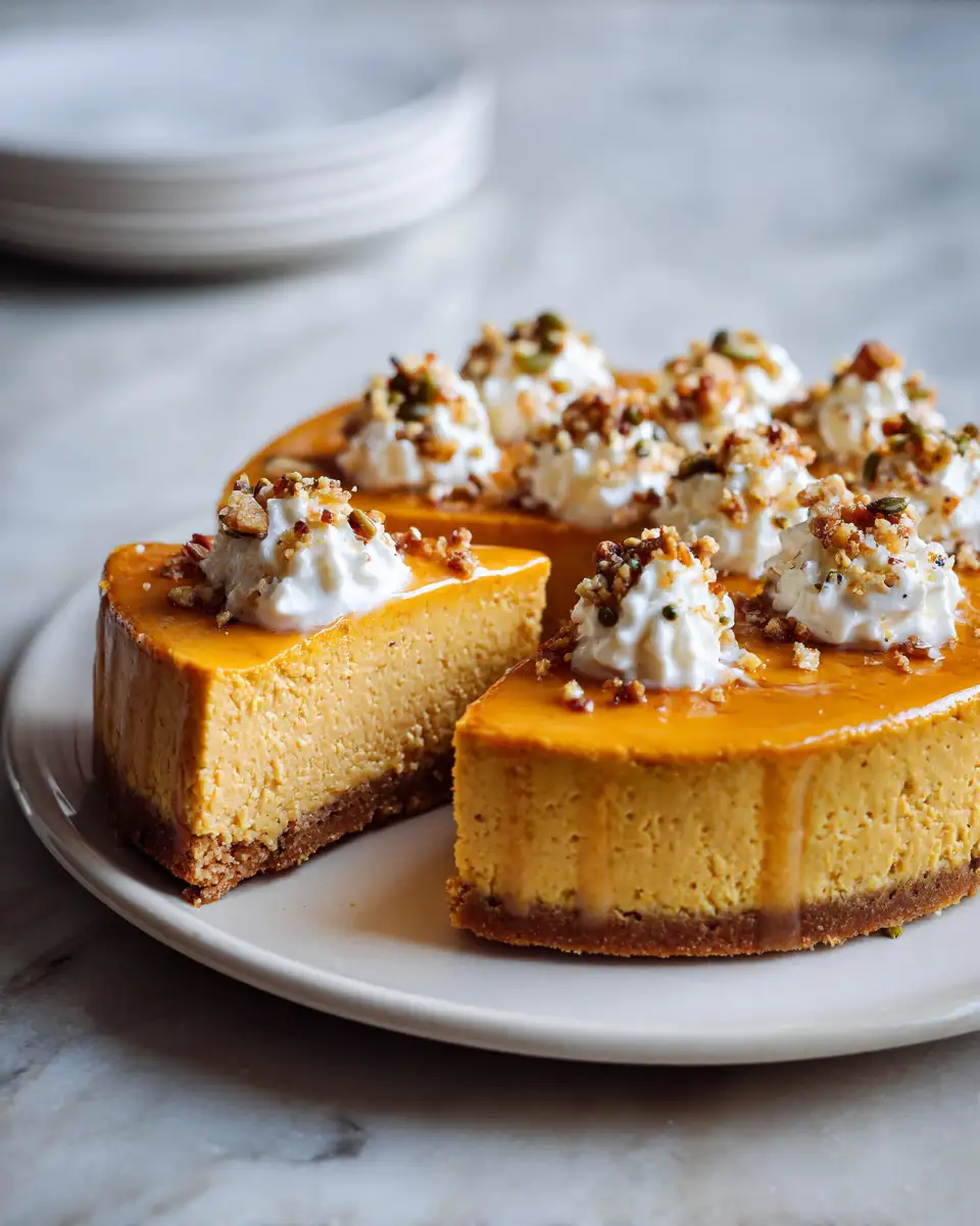 Final dish - Creamy No Bake Pumpkin Cheesecake Recipe for Fall Indulgence