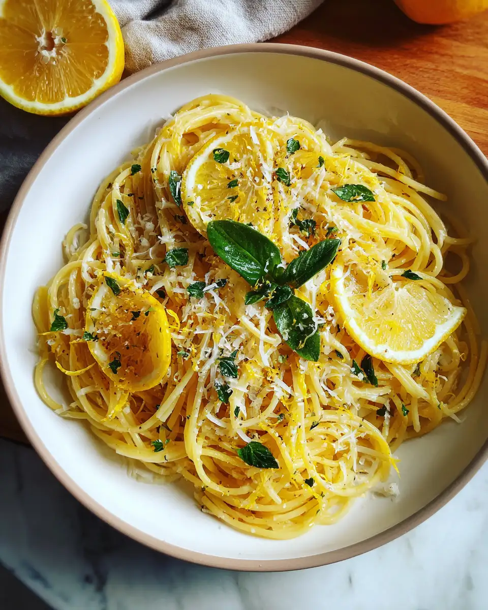 Final dish - Zesty Lemon Pasta Recipe: A Citrusy Twist on a Classic Dish