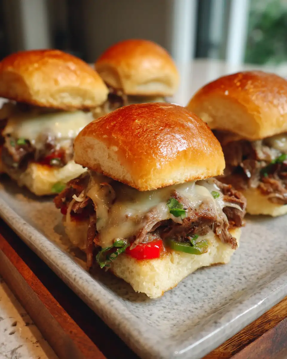 Sizzling Philly Cheesesteak Sliders: Bite-Sized Flavor Explosion - Featured Image