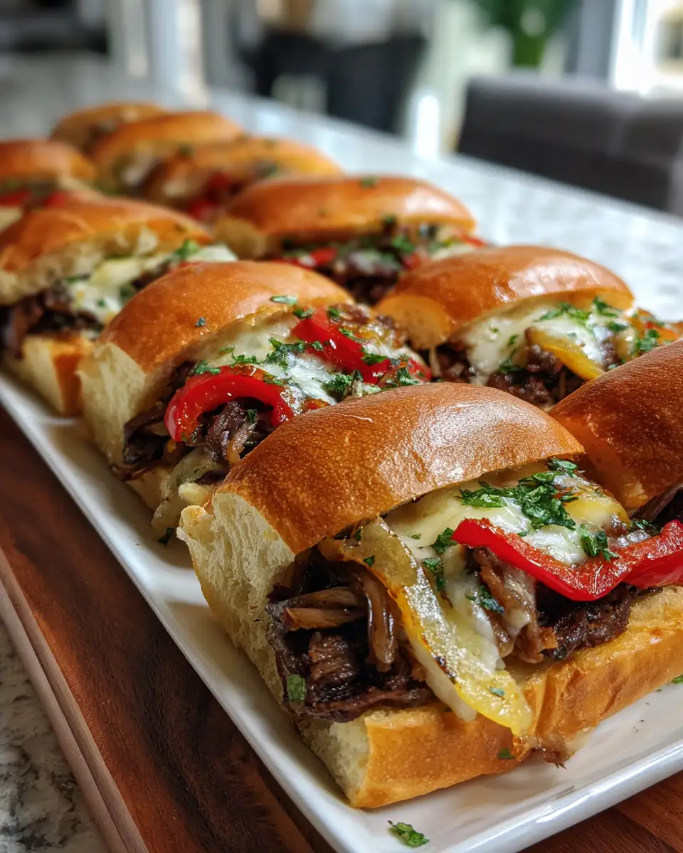 Final dish - Sizzling Philly Cheesesteak Sliders: Bite-Sized Flavor Explosion