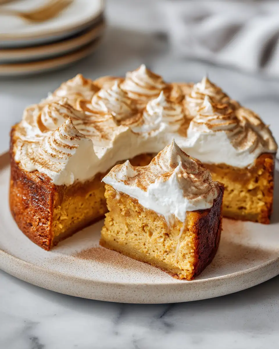 Final dish - Pumpkin Spice Gooey Cake Recipe A Fall Favorite to Savor