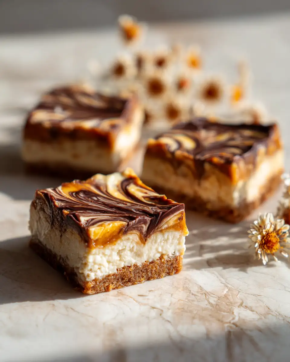 Final dish - Decadent Pumpkin Swirl Cheesecake Bars to Delight Your Autumn Cravings