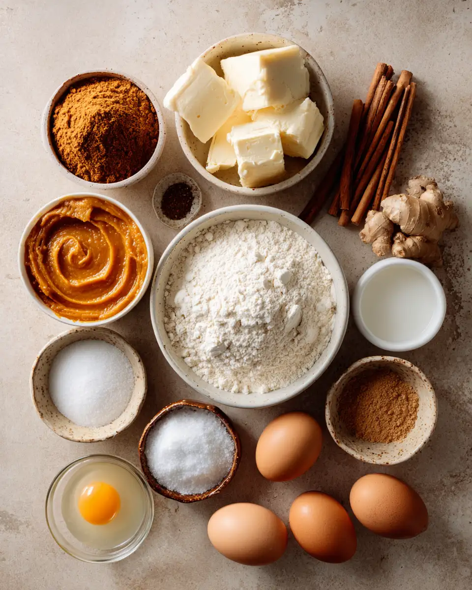 Ingredients for Decadent Pumpkin Swirl Cheesecake Bars to Delight Your Autumn Cravings
