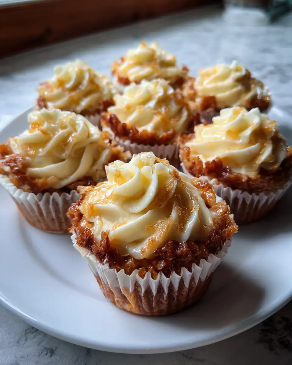 Final dish - Sweet Harmony: Honey Peach Cream Cheese Cupcakes Recipe