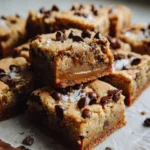 Decadence Redefined: Salted Caramel Chocolate Chip Cookie Bars Delight - Featured Image