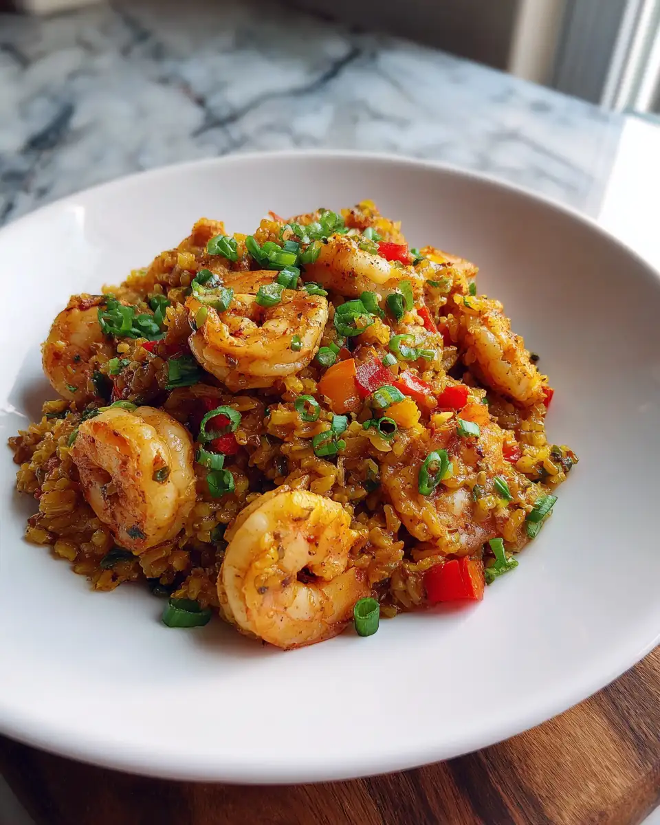 Final dish - Spice Up Your Dinner Table with Savory Shrimp Dirty Rice and Bell Peppers