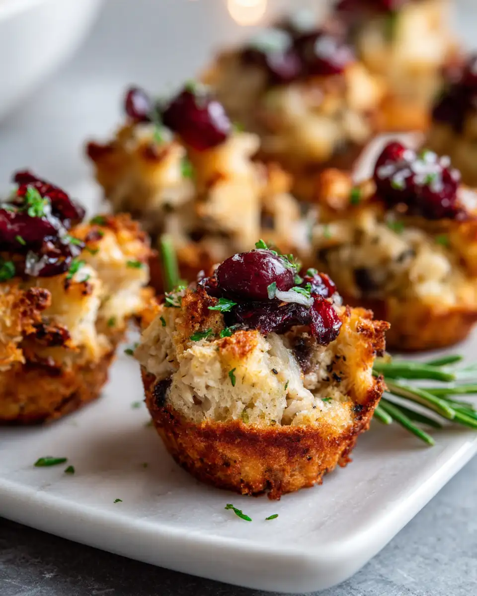 Savory Turkey and Cranberry Stuffing Bites: A Flavorful Holiday Appetizer - Featured Image