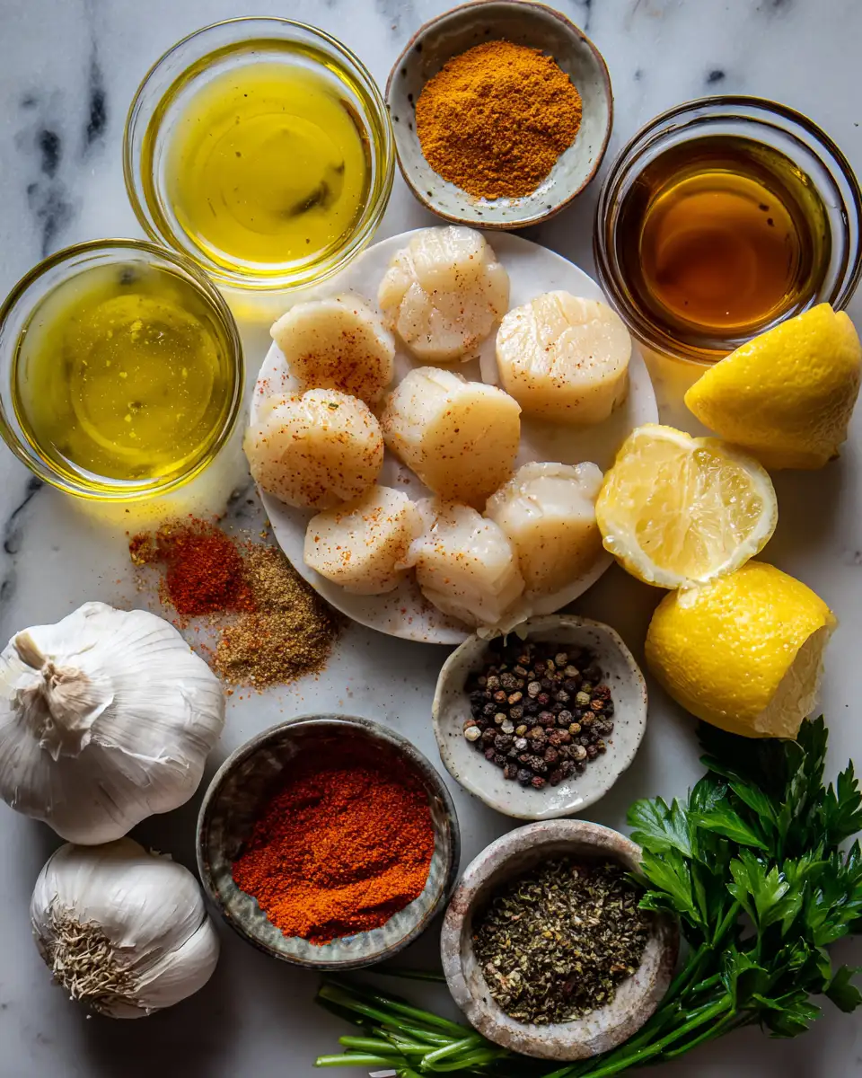 Ingredients for Spice Up Your Dinner with Seared Scallops and Cajun Flair