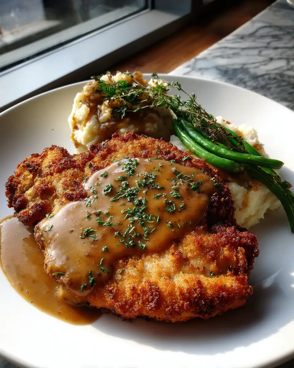 Final dish - Irresistible Southern Fried Pork Chops and Gravy Recipe You Need to Try