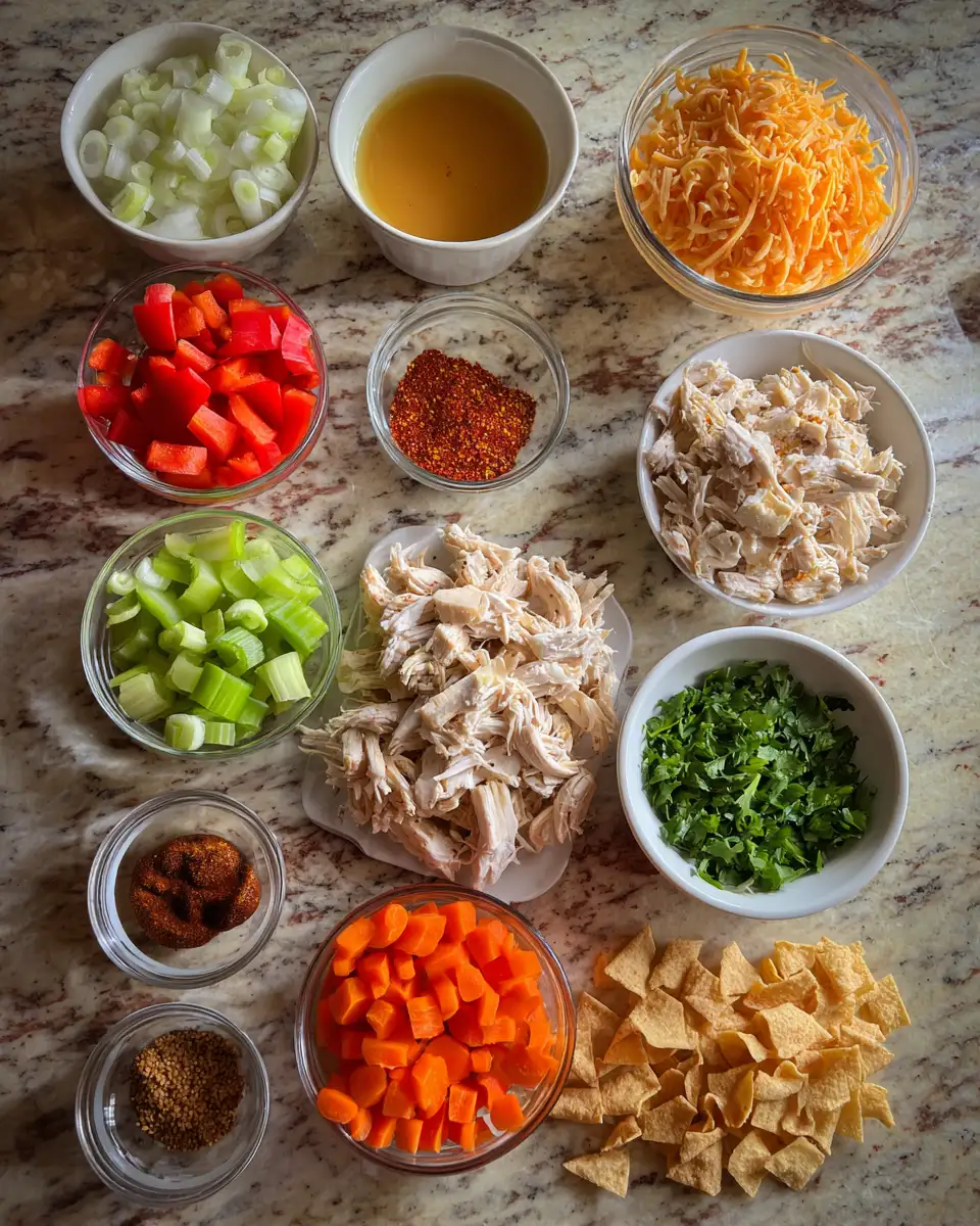 Ingredients for Zesty Delight Spicy Jalapeño Popper Chicken Soup