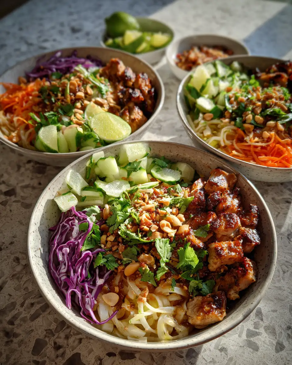 Savor the Flavor of Thai Peanut Chicken Noodle Bowls Made Easy - Featured Image