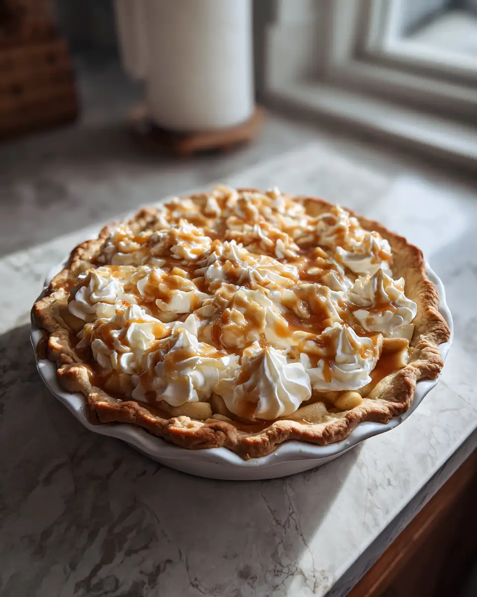 Final dish - Irresistible Apple Caramel Cream Pie Recipe You Need to Try