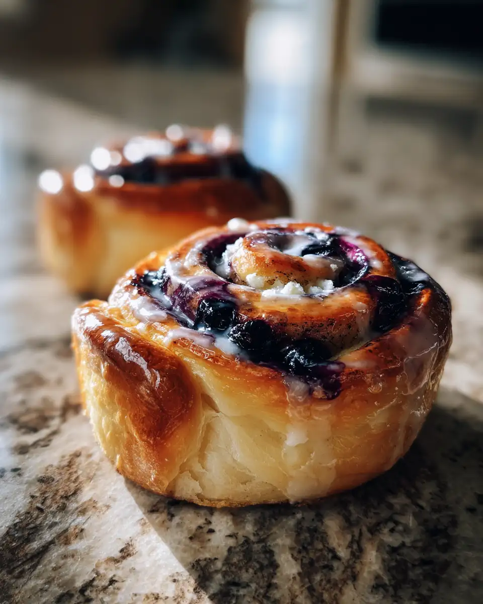 Final dish - Irresistible Blueberry Cheesecake Swirl Rolls Recipe You Need to Try