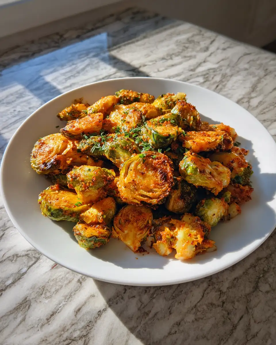 Final dish - Spice Up Your Snack Game with Crispy Buffalo Brussels Sprouts